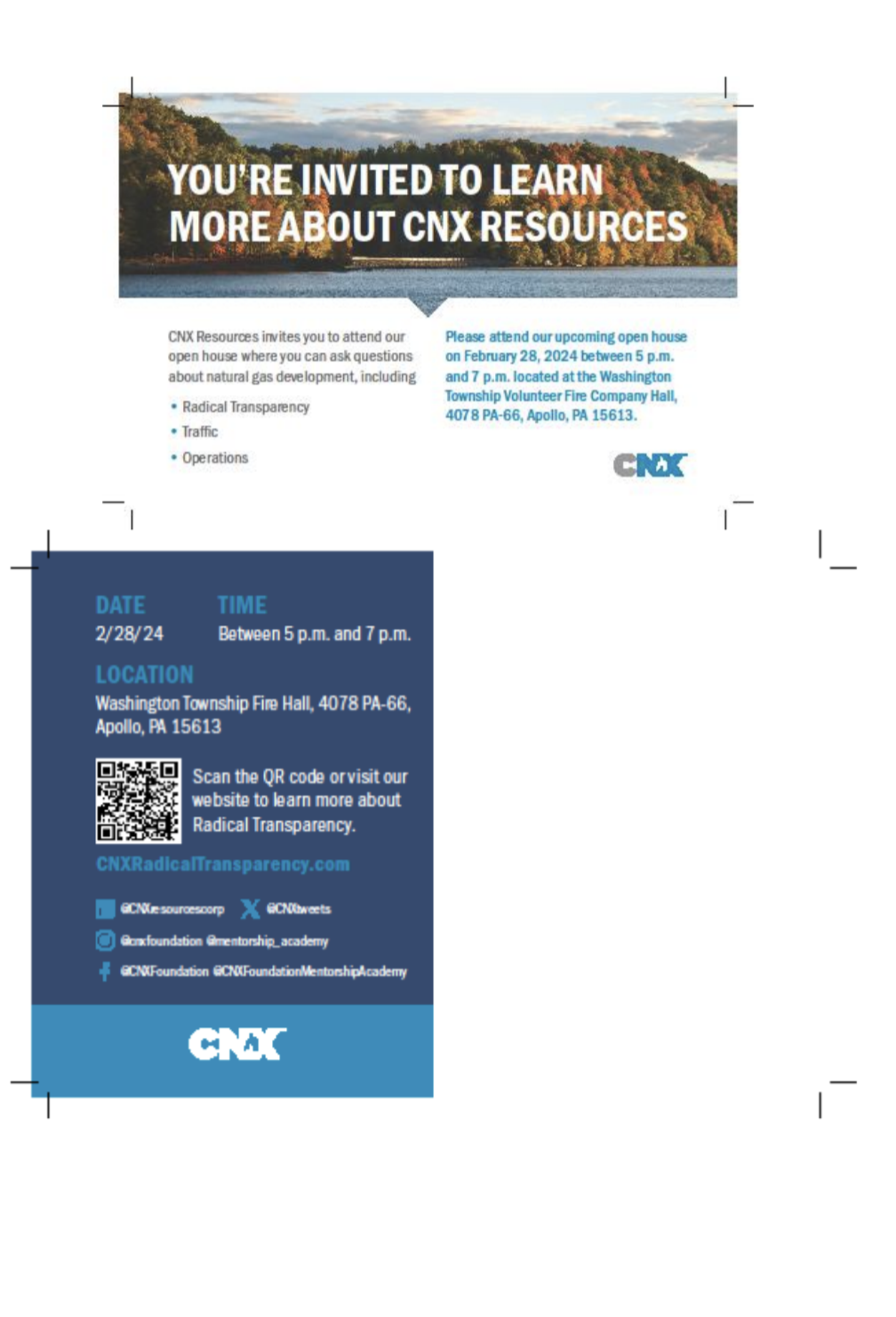 CNX To Host Q&A Feb 28 2024